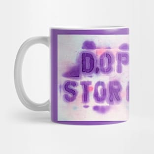 Dope Stories Podcast Stencil with background Mug